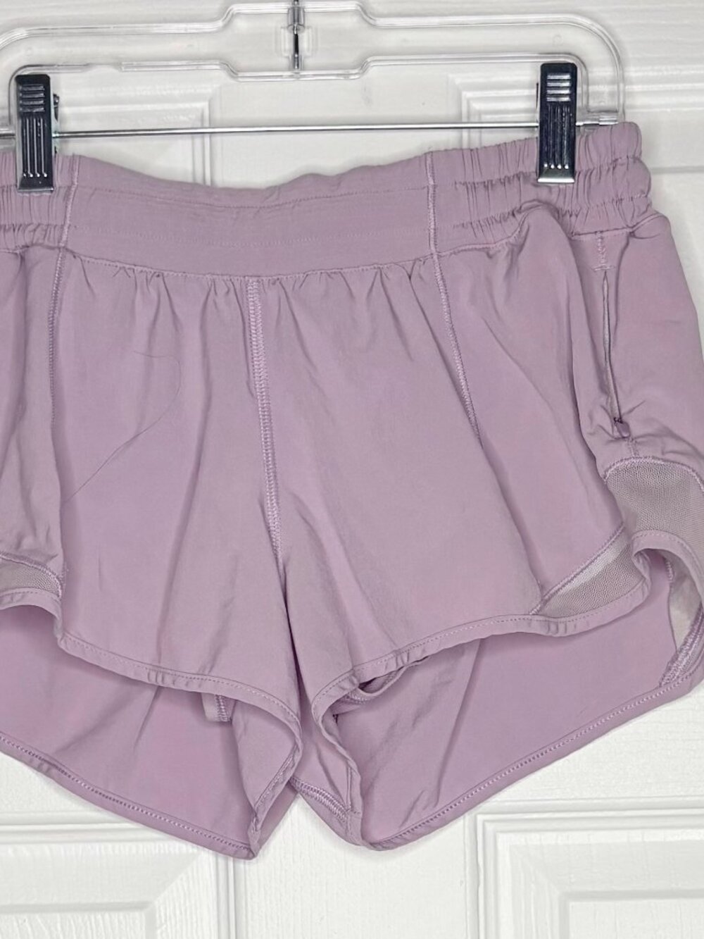 EUC Ivivva by Lululemon Hotty Hot Lined Athletic Running Shorts Lavender Girls S